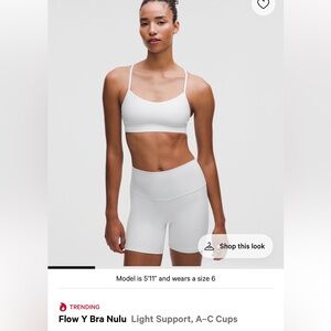 Lululemon Athletica White Sports Bra and Shorts